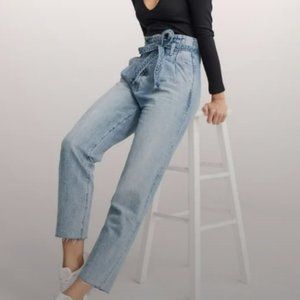 Abercrombie & Fitch Ultra High Waist Denim Paperbag Mom Jean 27